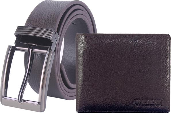 Bộ Ví &amp; Thắt Lưng Nam Đầu Kim Huy Hoàng HT2115-HT4109 (23 x 11,5 cm) - Nâu