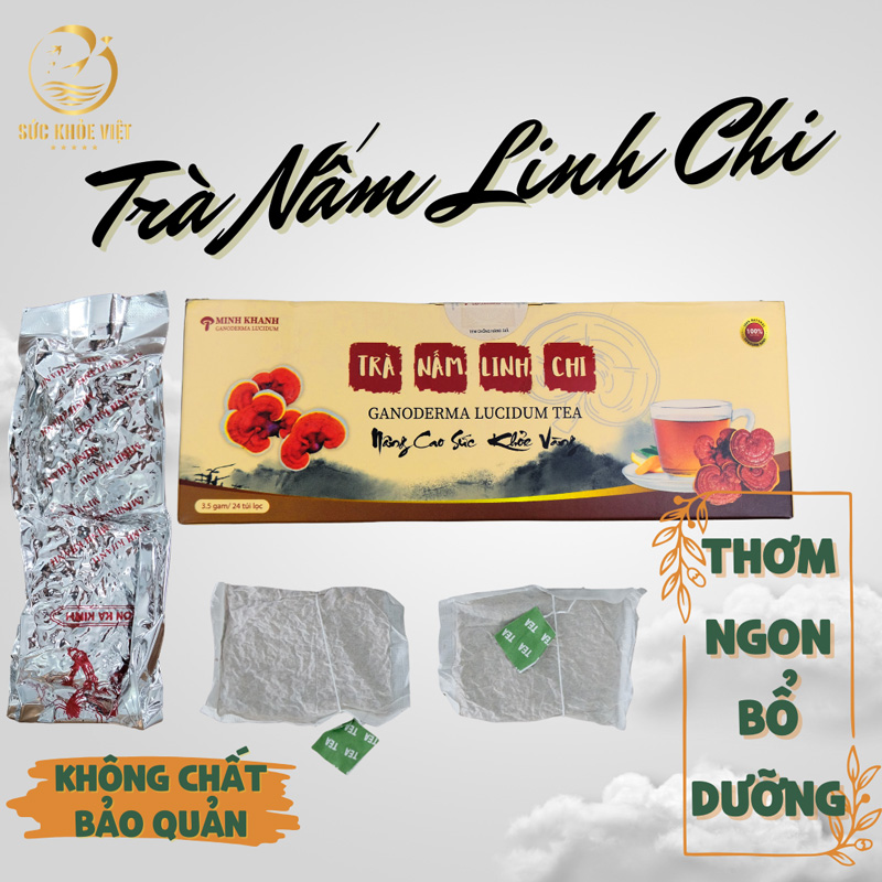 Trà Nấm Linh Chi Đỏ - Hộp 12 và 24 túi lọc