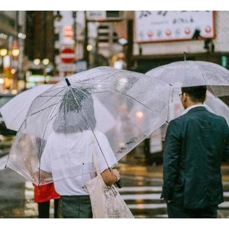 Dù Che Mưa Trong Suốt Thời Trang Tiện Lợi - Ô Che Mưa Cầm Tay Gấp Gọn Phụ Kiện Chụp Ảnh