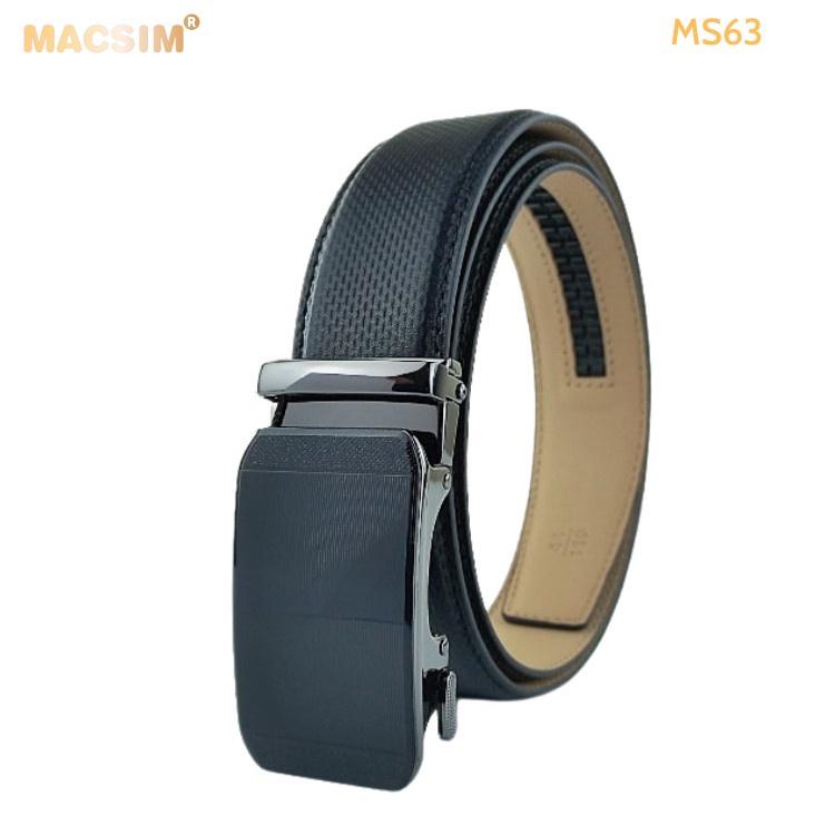 Thắt lưng nam -Dây nịt nam da thật cao cấp nhãn hiệu Macsim MS63