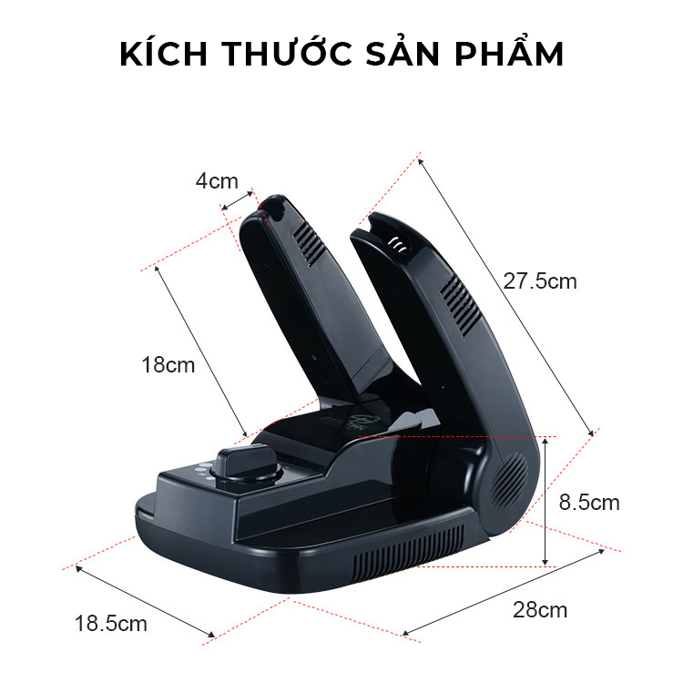 Máy sấy giày khử mùi hiệu quả, tích hợp bộ tự ổn định nhiệt độ- K1494