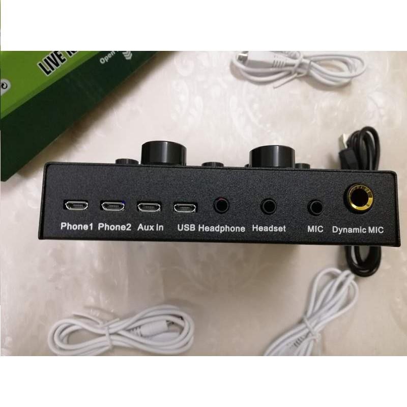 SOUNDCARD THU ÂM DI ĐỘNG V8 bluetooth - Hàng chính hãng