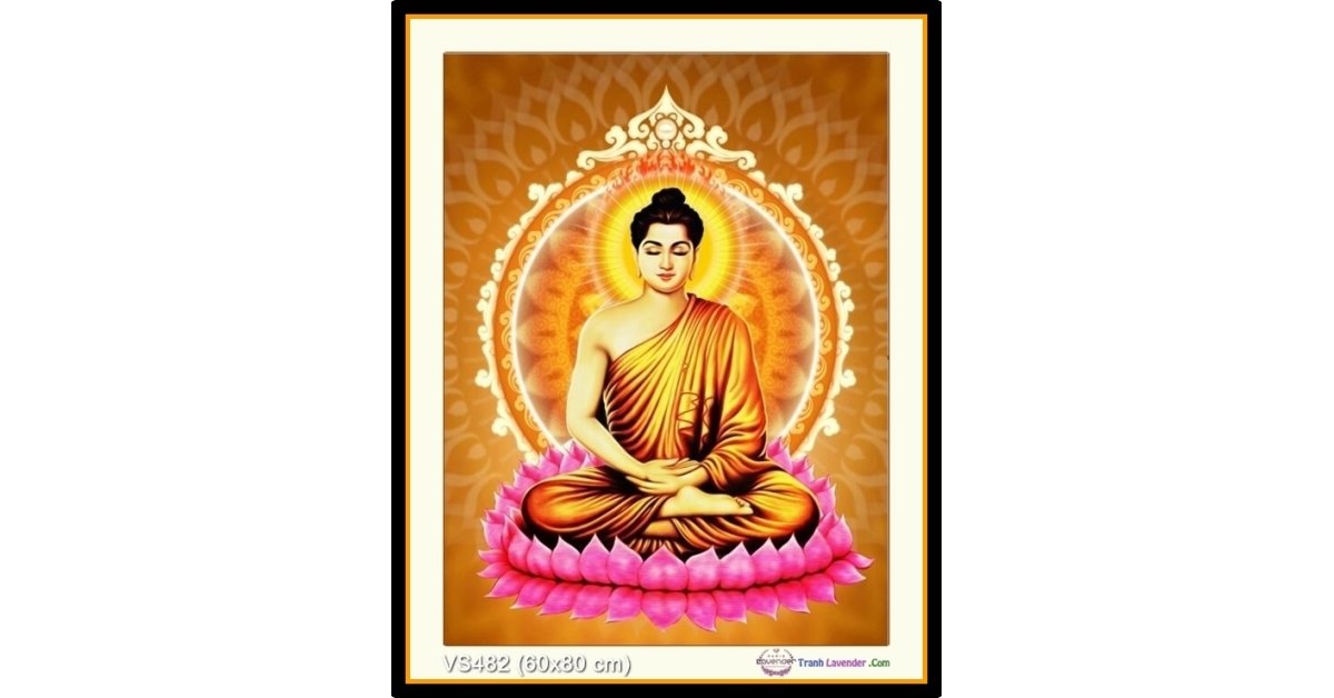 Tranh đính đá phật thích ca mô ni VS482 - 80 x 60 cm - chưa đính