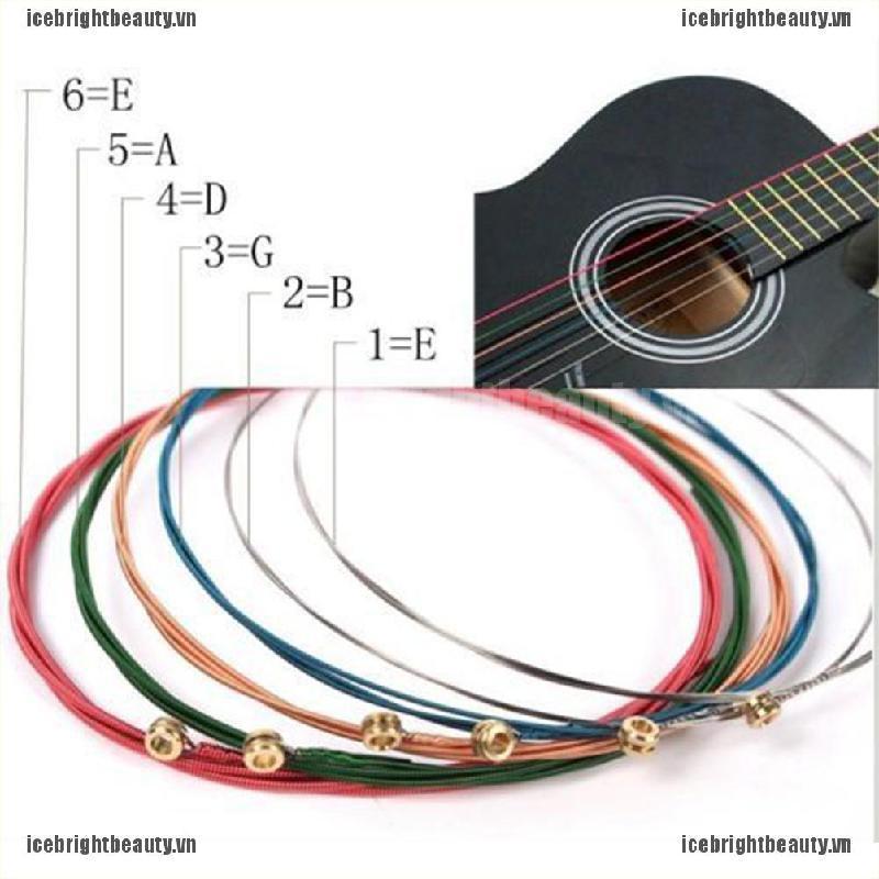 Set 6 Dây Đàn Guitar Nhiều Màu