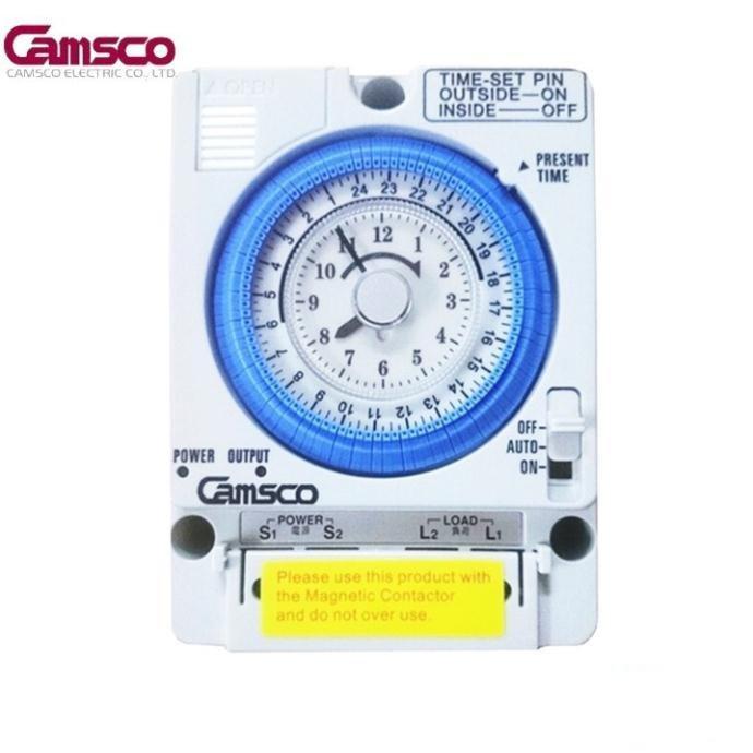 Bộ Công Tắc Hẹn Giờ Cơ -Rơle Timer 24 Giờ Camsco Model TB35N Chính Hãng