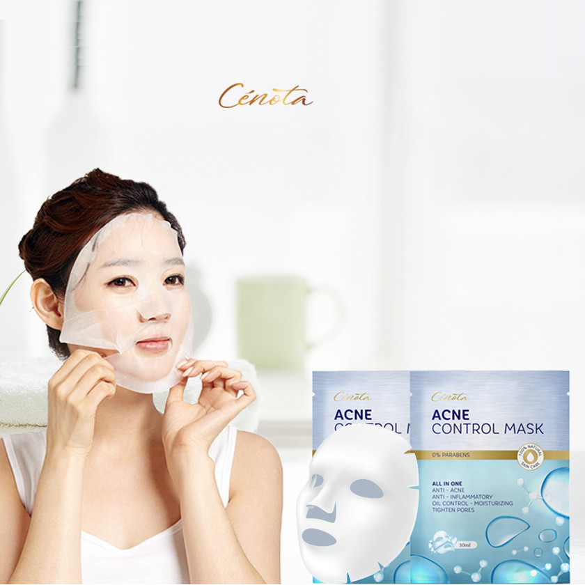 Combo 5 Mặt nạ Ngừa mụn Dưỡng ẩm Sáng da Cenota Acne Control