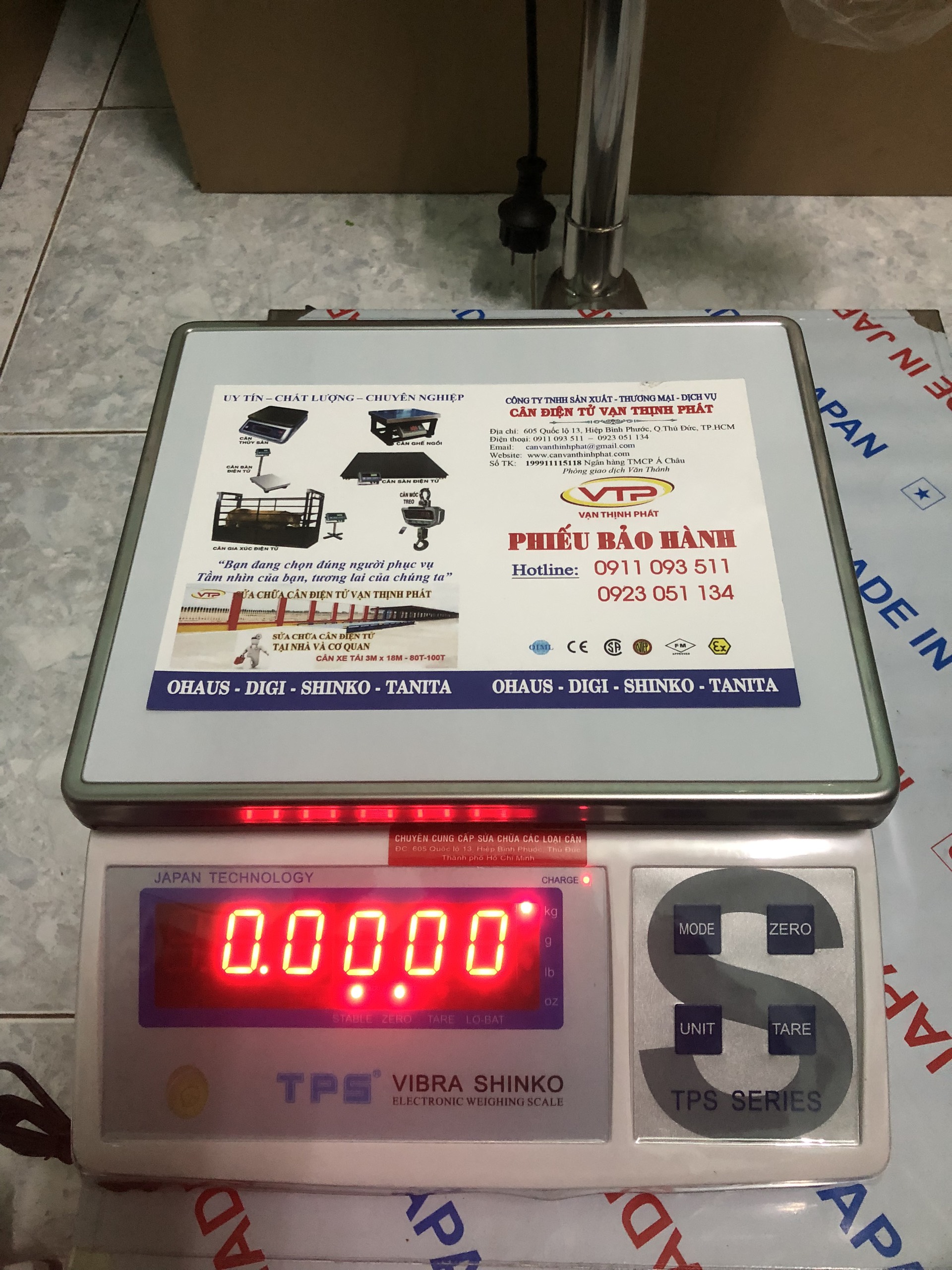 Cân Điện Tử VIBRA SHIKO TPS 30 KG 1G