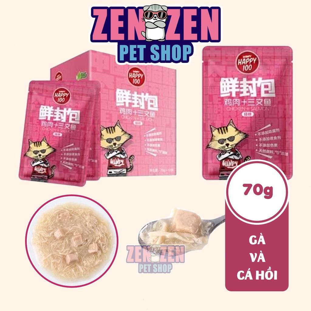 Pate Wanpy Happy 100 cho mèo - 6 vị - gói 70g