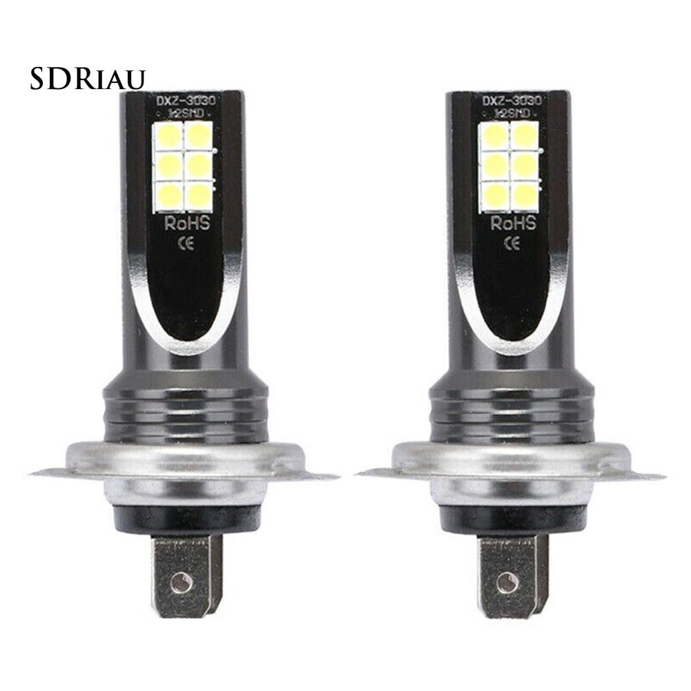 Bộ 2 Đèn Pha Chống Sương Mù Siêu Sáng H7 3030 12smd Cho Xe Hơi