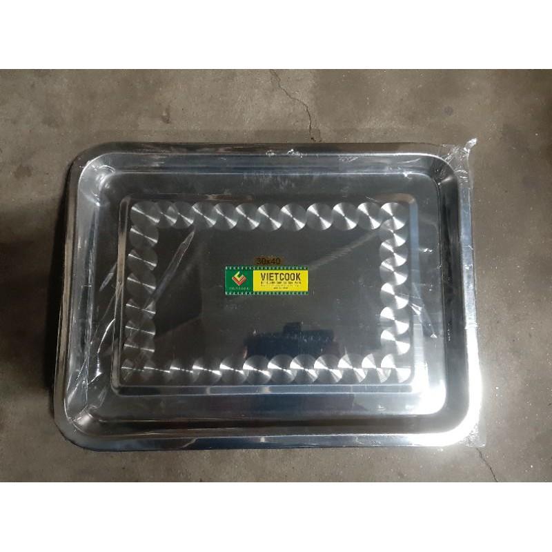 Mâm chữ nhật inox cao cấp size 30× 40 ;35×50 ,hàng dày dặn chắc chắn loại 1