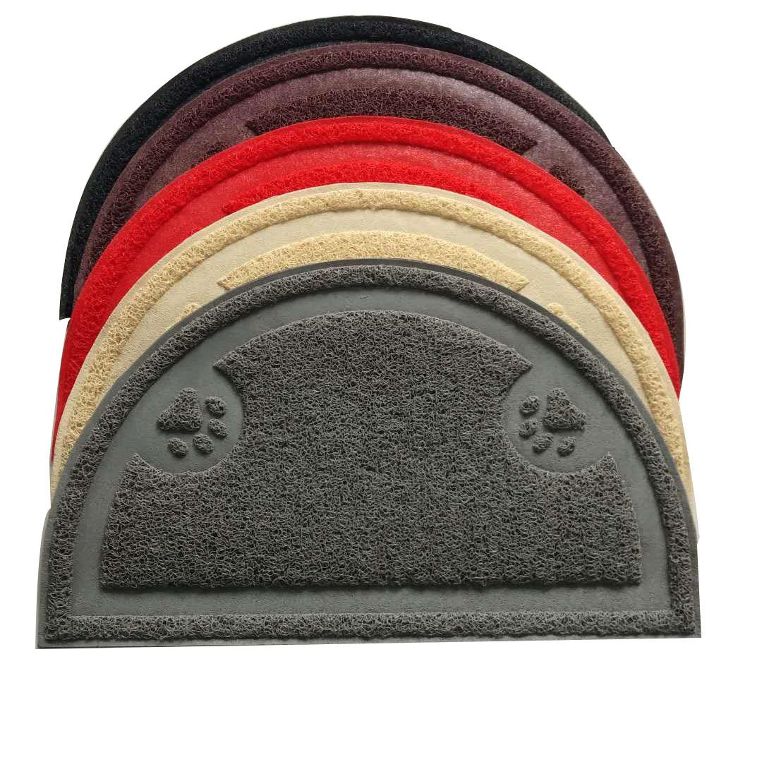 Mat lứa con mèo, thảm cửa, thảm lứa con, nửa vòng tròn, 36*60 cm