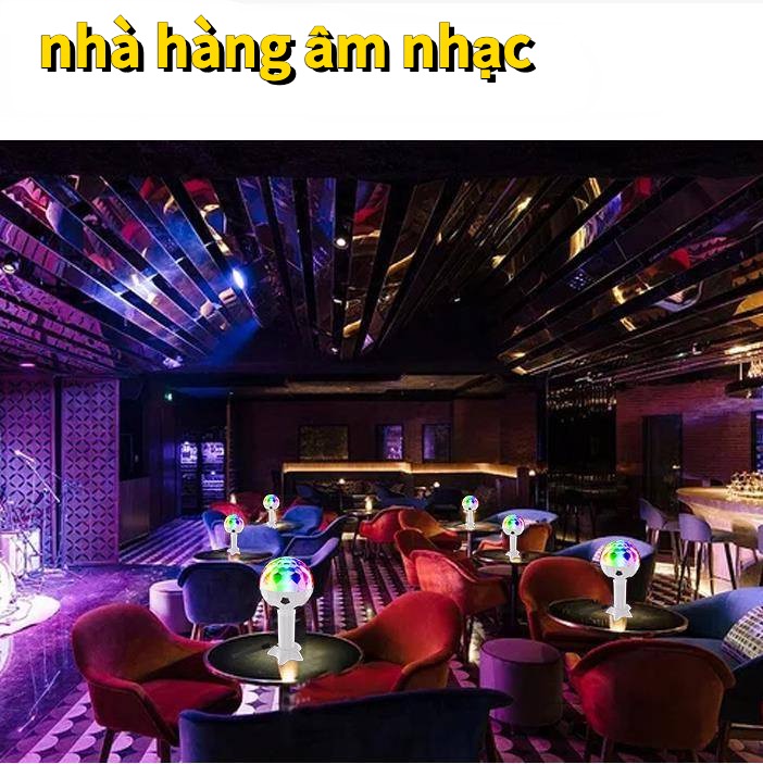 USB sạc bóng đá bóng ma thuật thanh ánh sáng KTV cắm trại ngoài trời RGB không khí ánh sáng cầm tay bóng đèn xoay đầy màu sắc