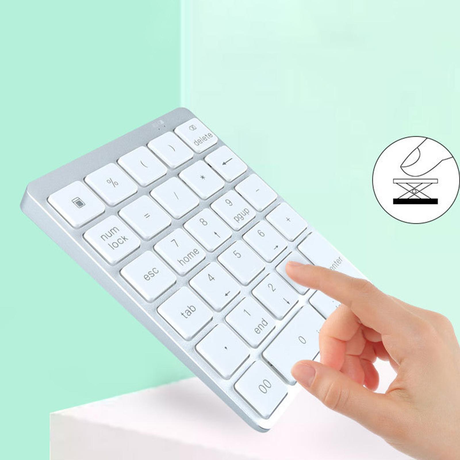 Bluetooth Wireless Number Pads 28 Keys N960 Android Windows for Tablet Black