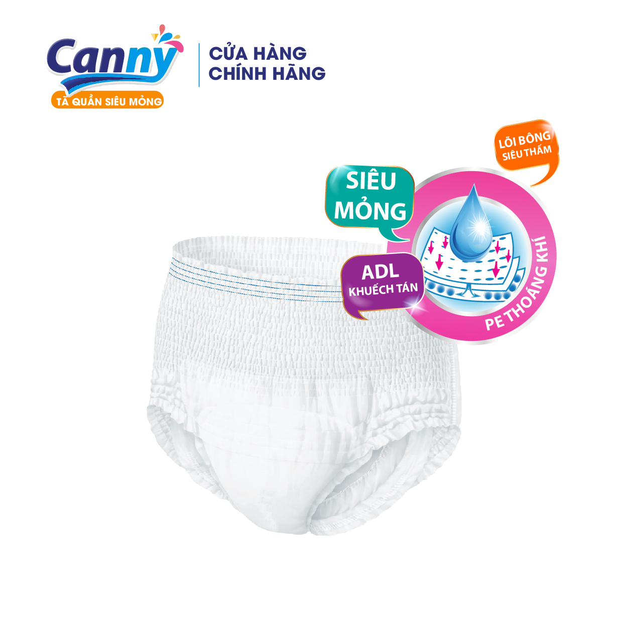 Combo 3 gói Tã Quần Người Lớn Canny Siêu Thấm XL7