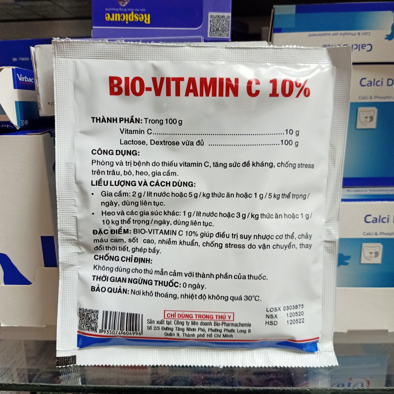 Bio Vitamin C 10% Nâng Cao Sức Đề Kháng Giảm Stress cho Vật Nuôi