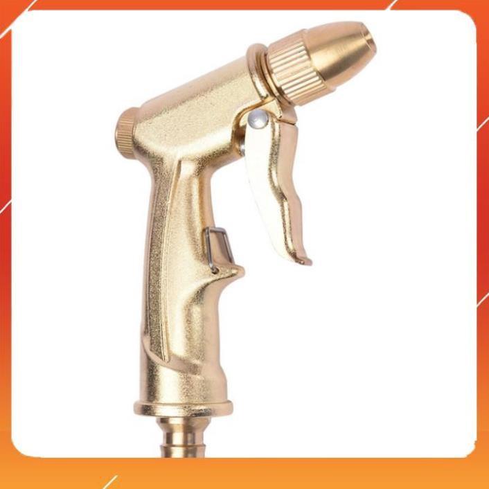 Bộ dây vòi xịt nước rửa xe, tưới cây . tăng áp 3 lần, loại 20m 206701-1 đầu đồng,cút đồng,+ tặng mở chai