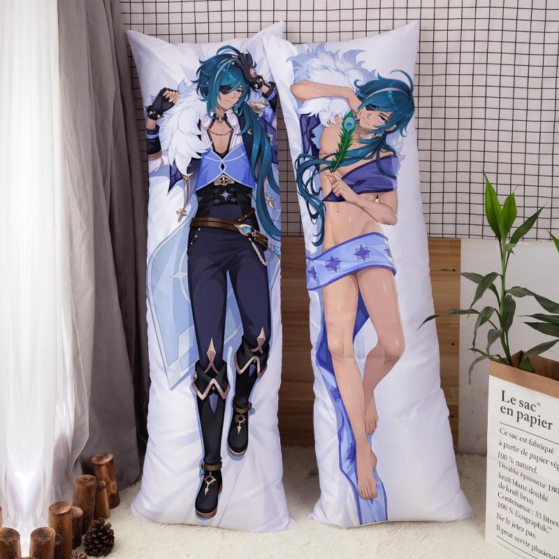 Genshin Tác Động Dakimakura Tartaglia Kaeya Tiểu Gối Ôm Sát Cơ Thể Gối Anime Nhật Bản Game Áo Gối Otaku Gối Waifu