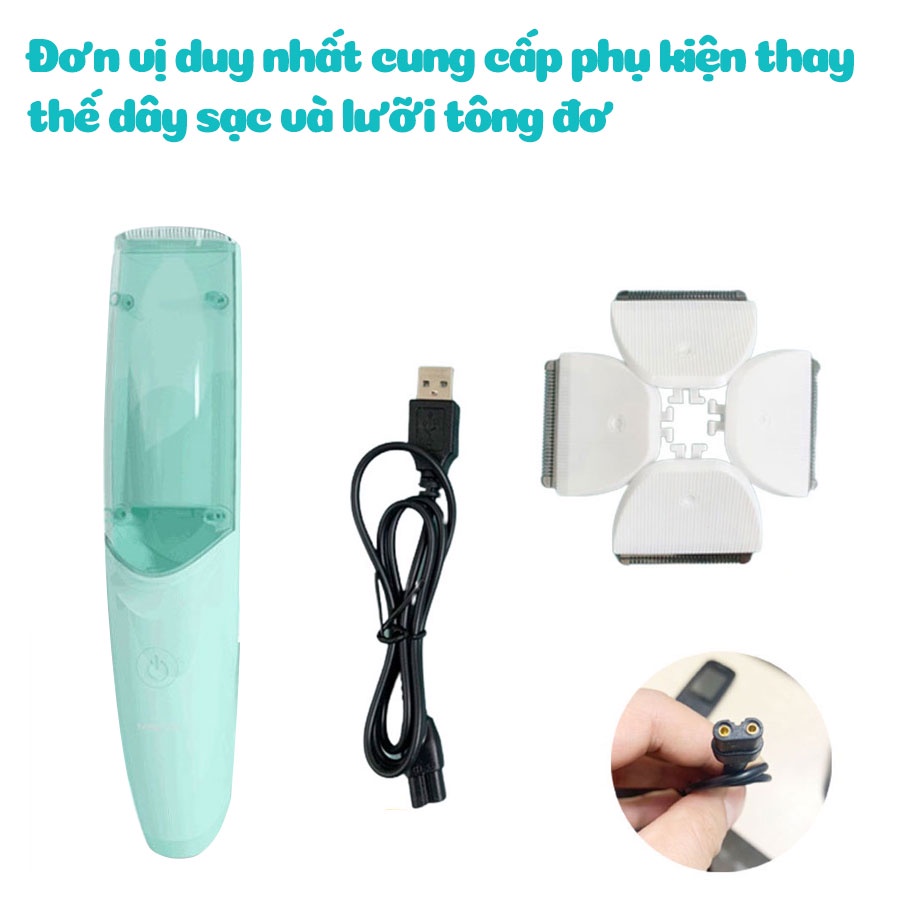 Tông Đơ Cắt Tóc Cho Bé, Dùng Ngay Cả Khi Bé Ngủ, Có Sạc Pin Rời Kèm Bộ Phụ Kiện - 040