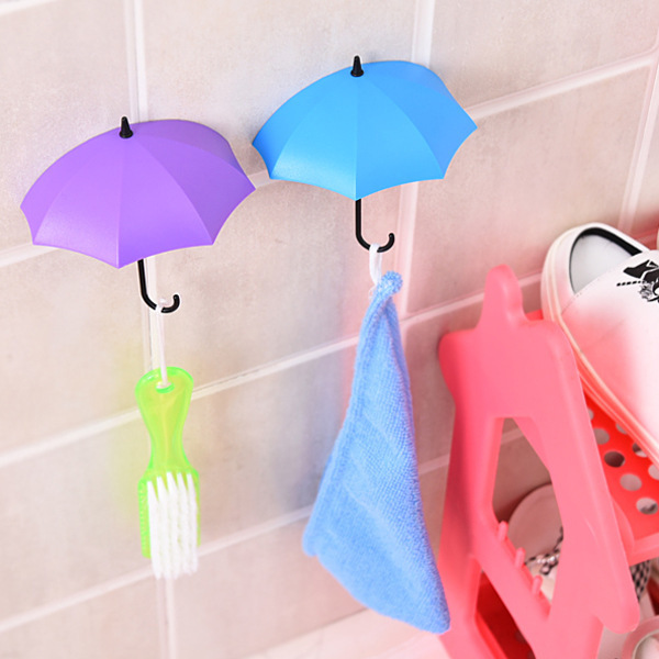 Set 3 móc treo hình chiếc ô đựng tỏi, hành, ớt và vật dụng nhỏ trong nhà bếp - Giao màu ngẫu nhiên