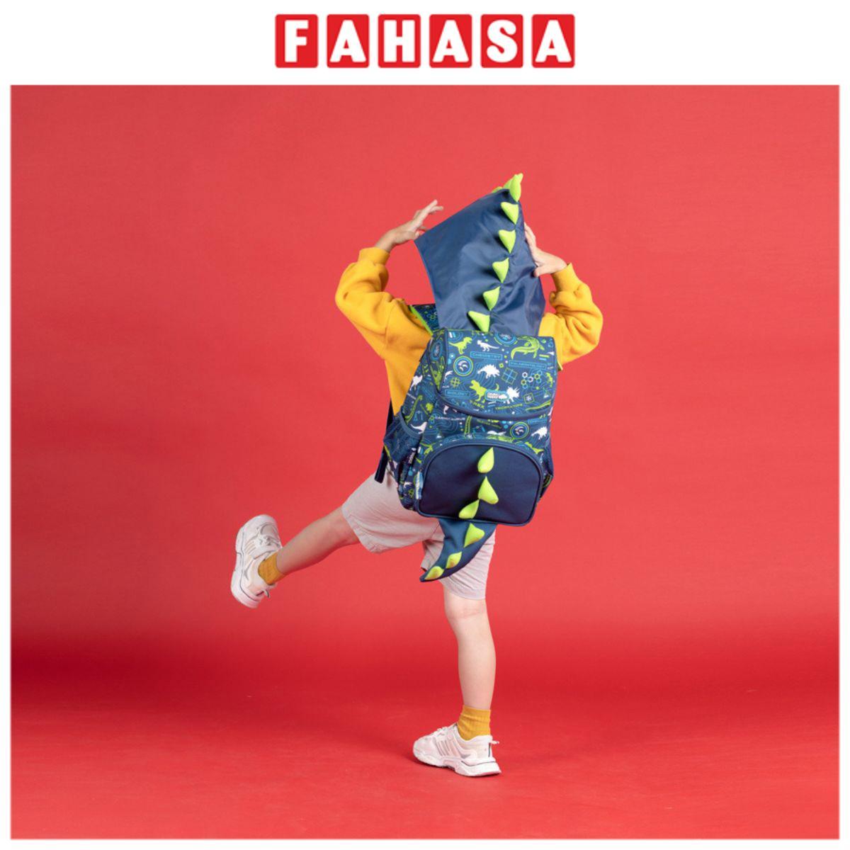 Ba Lô Hoodie Khủng Long Siêu Đẳng Có Nón - Clever Hippo BD3109/BLUE