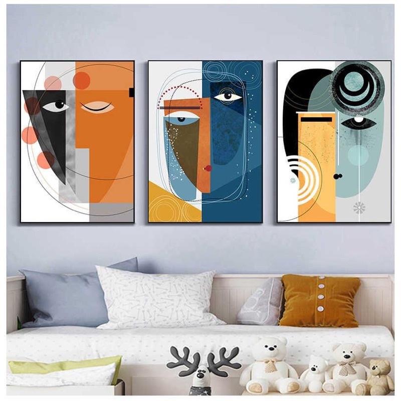 Tranh canvas bộ 3 bức hiện đại