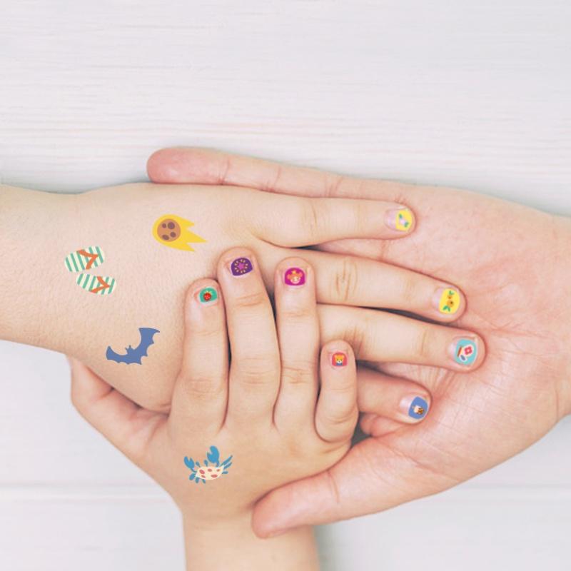 Sticker dán móng tay cho bé Mideer Nail stickers Mideer 2 mẫu miếng dán móng tay giả cho bé gái