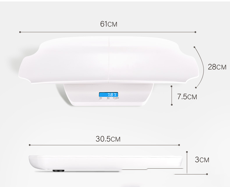 Thiết bị cân cho bé sơ sinh 2 in 1 - cân trẻ sơ sinh cho mẹ và bé chất liệu nhưa ABS