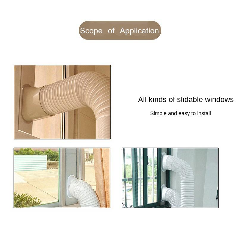 4pcs/set Portable Air Conditioner Window Kit with Coupler Window Seal Panel for AC Unit Slide Plate Balcony Sliding Door Seal Plate 43-140cm