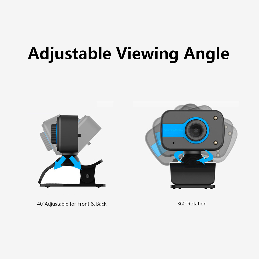 Webcam HD 480p 30 Khung Hình/Giây Với Kẹp Gắn Micrô Tích Hợp Máy Tính Xách Tay Máy Tính Để Bàn