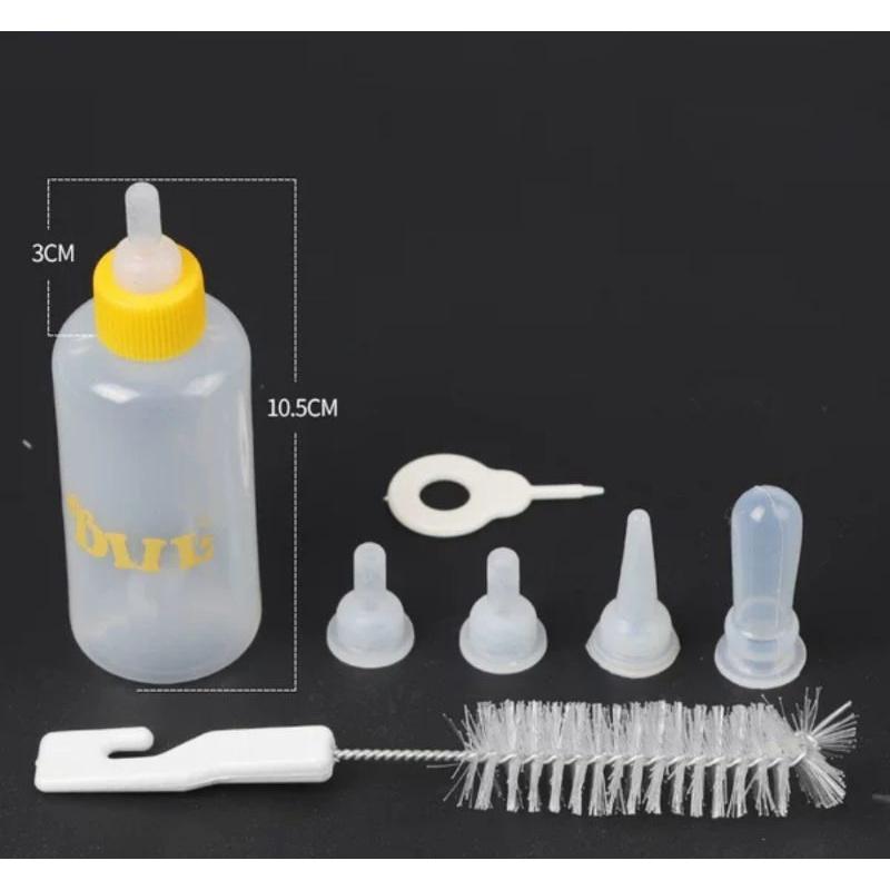 Bình sữa, bình ti, bình bú sữa nhiều núm ti cho chó mèo con, sơ sinh, 150ml, nhựa an toàn