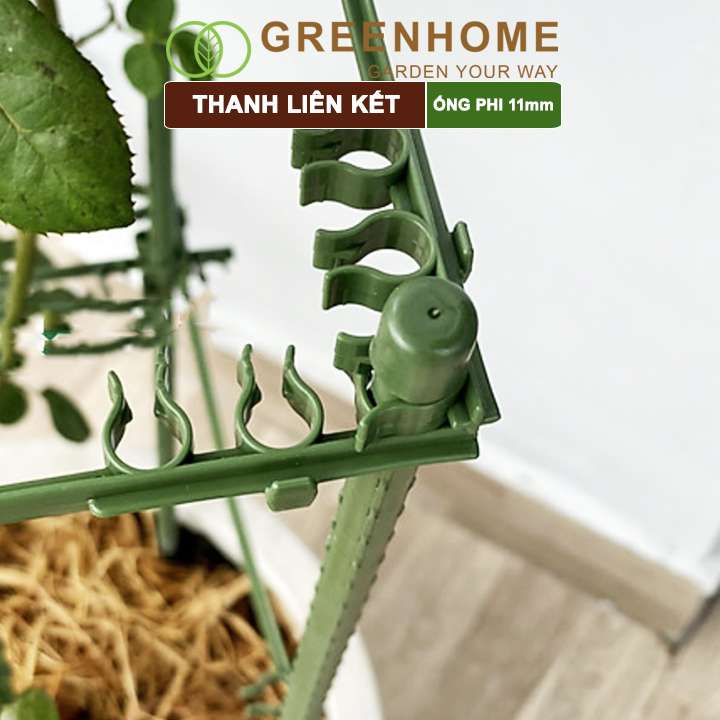 Thanh liên kết ống phi 11mm, Nhật Bản, Daim, hỗ trợ làm khung, giàn cây leo, dễ lắp ráp |Greenhome