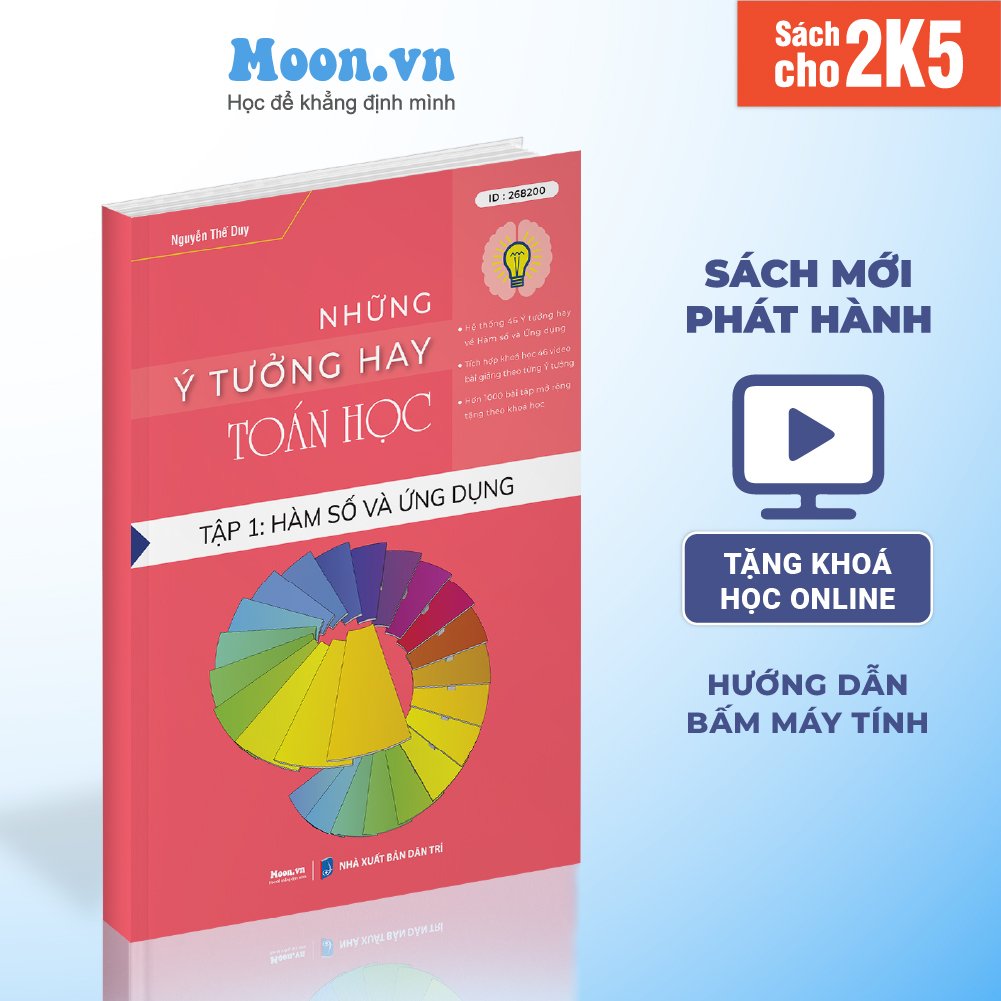 Sách ID Những ý Tưởng Hay Toán Học Tập 1: Hàm Số và Ứng Dụng Moonbook