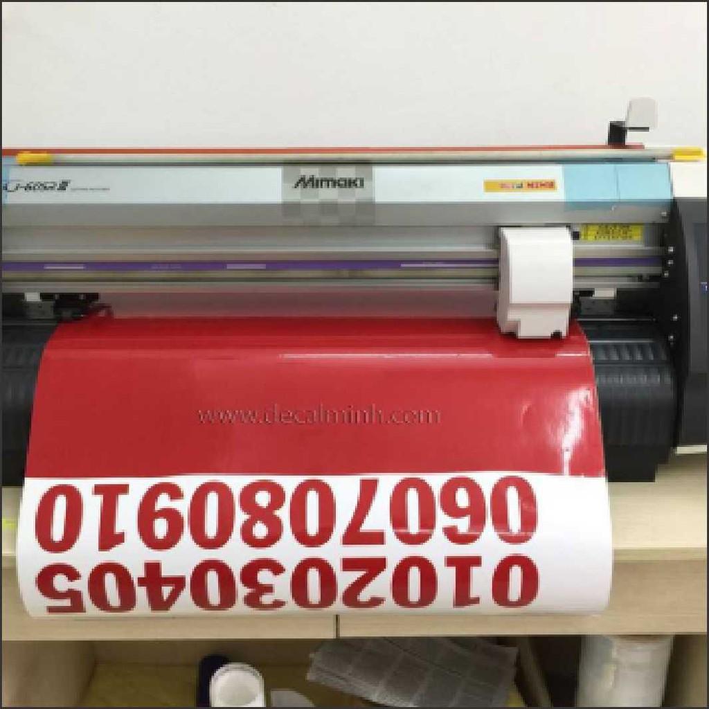 Bộ số Decal có keo sẵn bóc dán trực tiếp