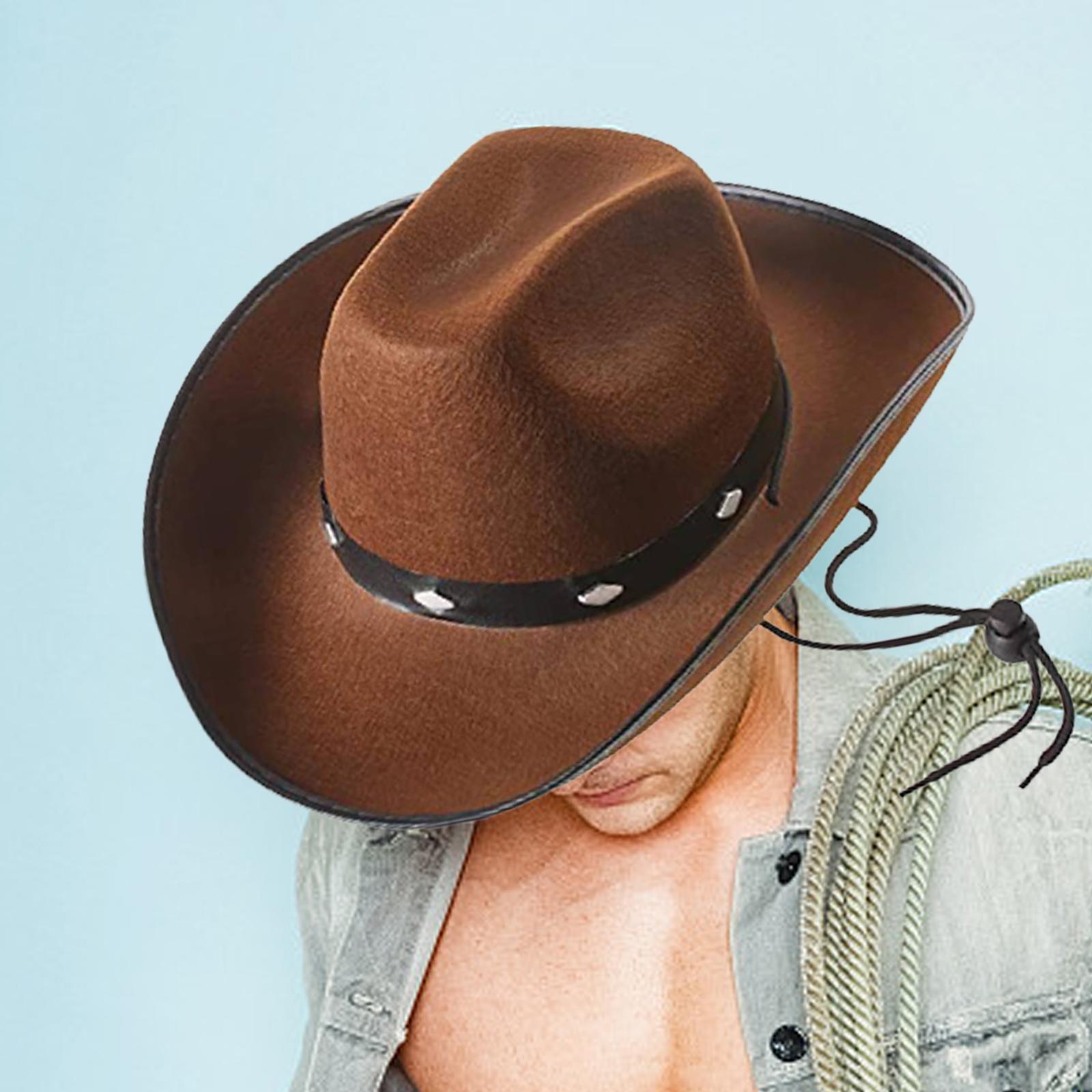 Felt Cowboy Hat for Halloween Costume Accessories, Dress up, Role Play, Cosplay Prop, Holiday Decorations