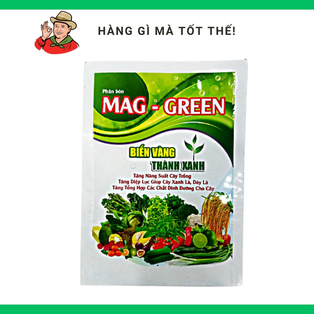 Phân bón Mag-green xanh lá, dày lá 50g