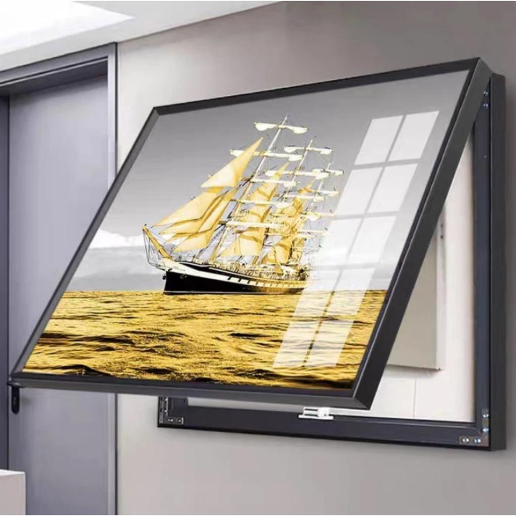 Tranh Che Ổ Điện Tráng Gương 50 cm x 40 cm Mẫu Ngang Tranh che ổ điện tủ điện tráng gương - Mẫu 11 - Dọc