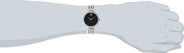 Đồng Hồ Nam Dây Kim Loại Movado 0607057 (39mm) - Mặt Đen