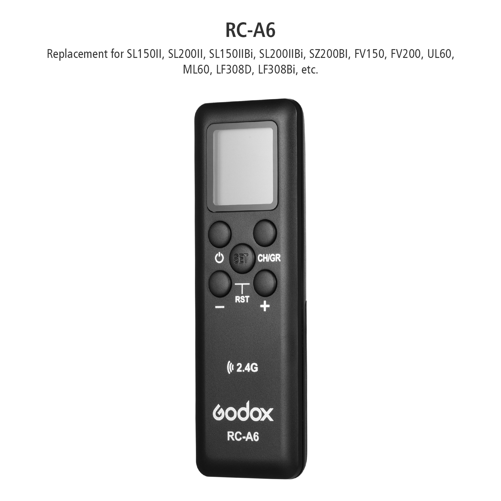 Điều khiển từ xa Godox RC-A6 Truyền dẫn không dây 2.4GHz 32 kênh 16 nhóm Thay thế cho Godox SL150II SL200II