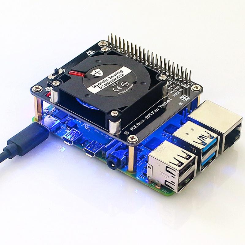 Mô Đun Quạt Tản Nhiệt Gpio Mở Rộng Có Đèn Led Cho Raspberry Pi3B / 3b + / 4b