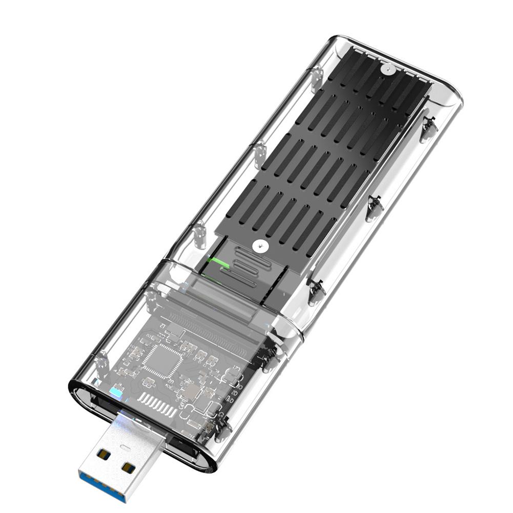 Vỏ ổ cứng di động USB3.1 Gen2 10Gbps M.2 SSD Giao thức PCIE Giao thức NVMe B/M-Key USB3.0 M2 SSD Enclosure Reader Thể rắn bên ngoài Màu sắc: USB3.0 Đen