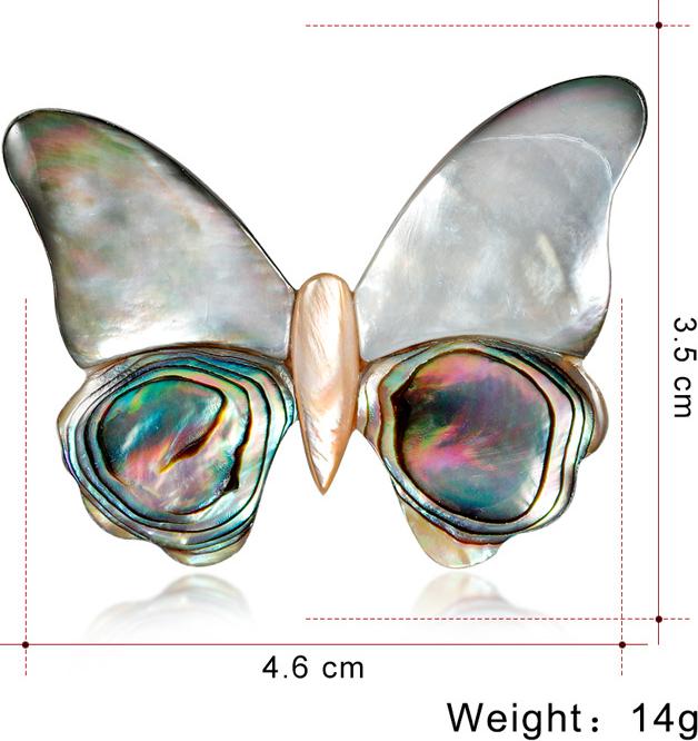 Cài áo  thời trang cánh bướm chất liệu ốc sừng lạ mắt GC197