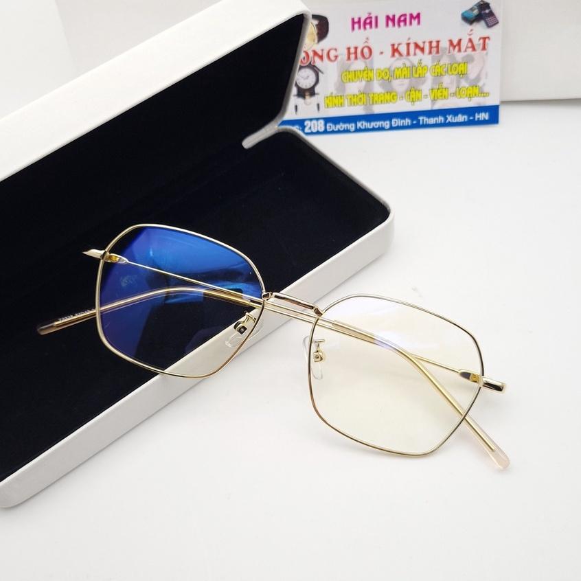 Gọng kính cận kim loại nam nữ mảnh lục giác HAINAM EYEWEAR siêu hot