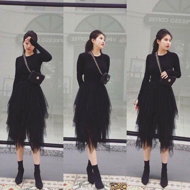 Chân váy ren Tua Rua sành điệu , cá tính