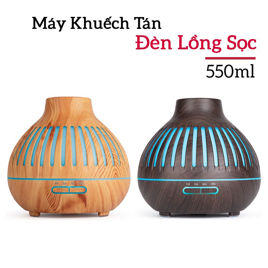 Máy Xông Tinh Dầu Lồng Đèn Kèm Tinh Dầu Sả Chanh TIDAMO Cao Cấp - Máy Khuếch Tán Tinh Dầu Dung Tích Lớn, Có Remote Điều Khiển, Đèn LED Sang Trọng