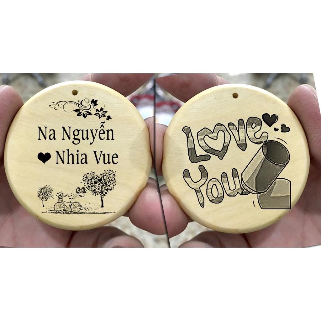 Móc Khóa Tròn KHẮC Hình Ảnh Của mình và người thân thương
