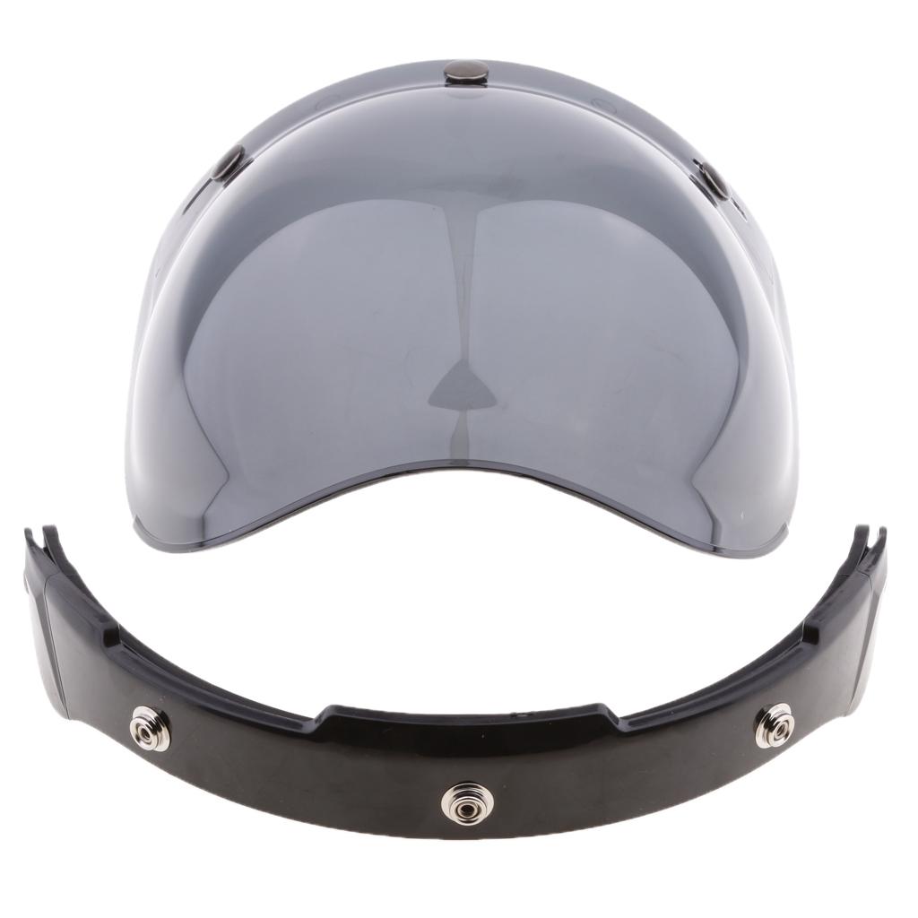 2x3-Snap Bubble Wind Shield Visor for Bonanza Motorcycle Helmets 7