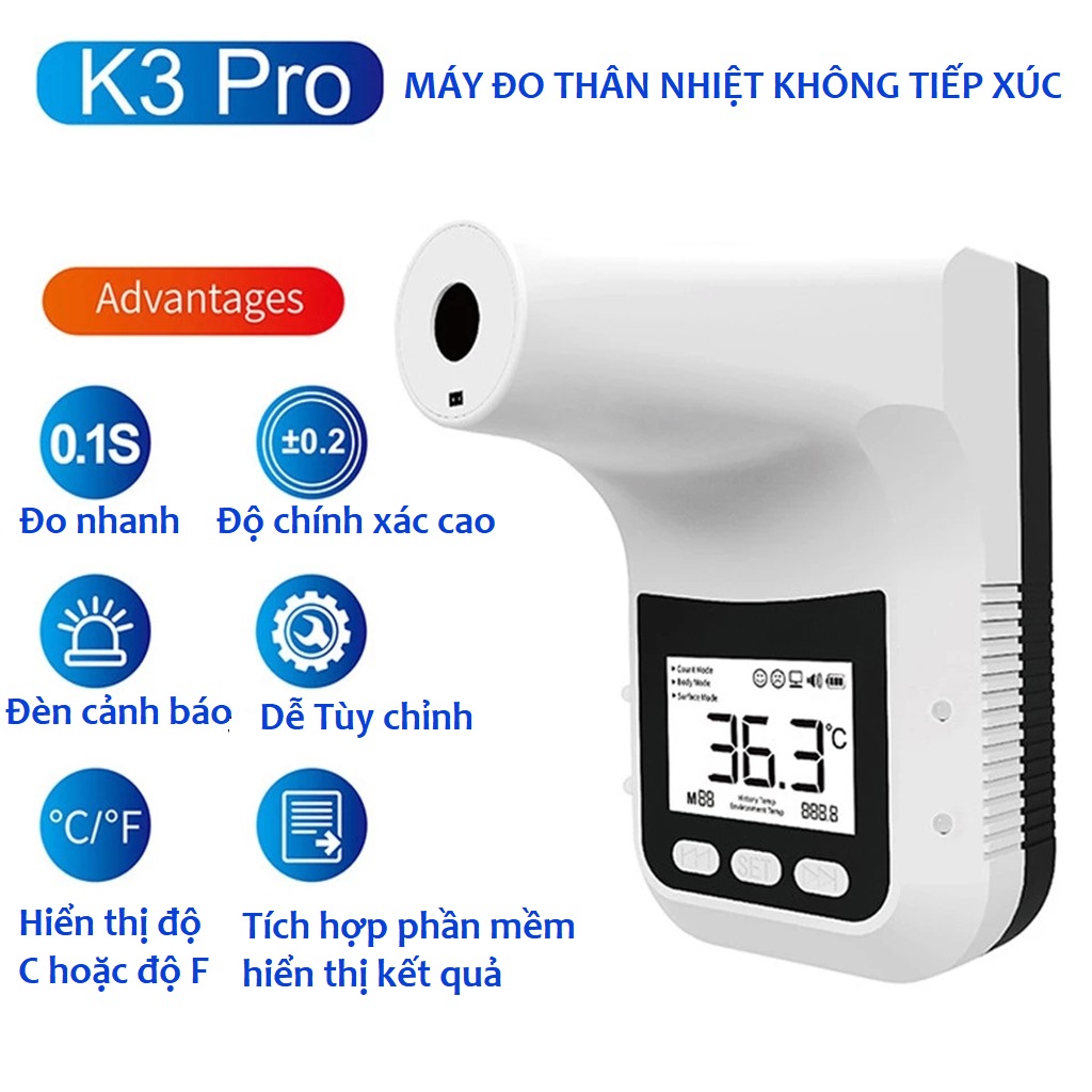 Máy đo thân nhiệt cảm ứng hồng ngoại K3 pro