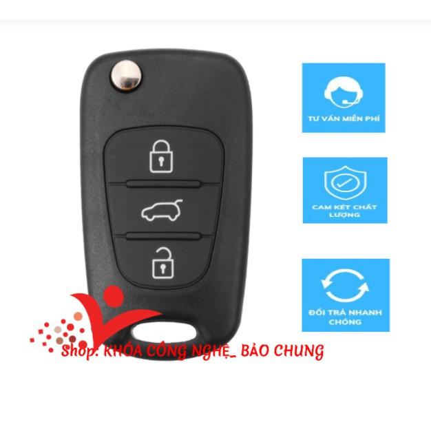 Vỏ chìa khóa xe dành cho Huyndai 3 nút cắm lỗ Accent, i20, i10 Ân Độ, Elantra đầy đủ logo hàng chuẩn