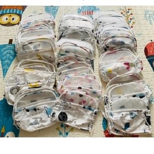 Khẩu trang kính cho bé trai và gái chống bụi, giọt bắn 3 tháng-6 tuổi