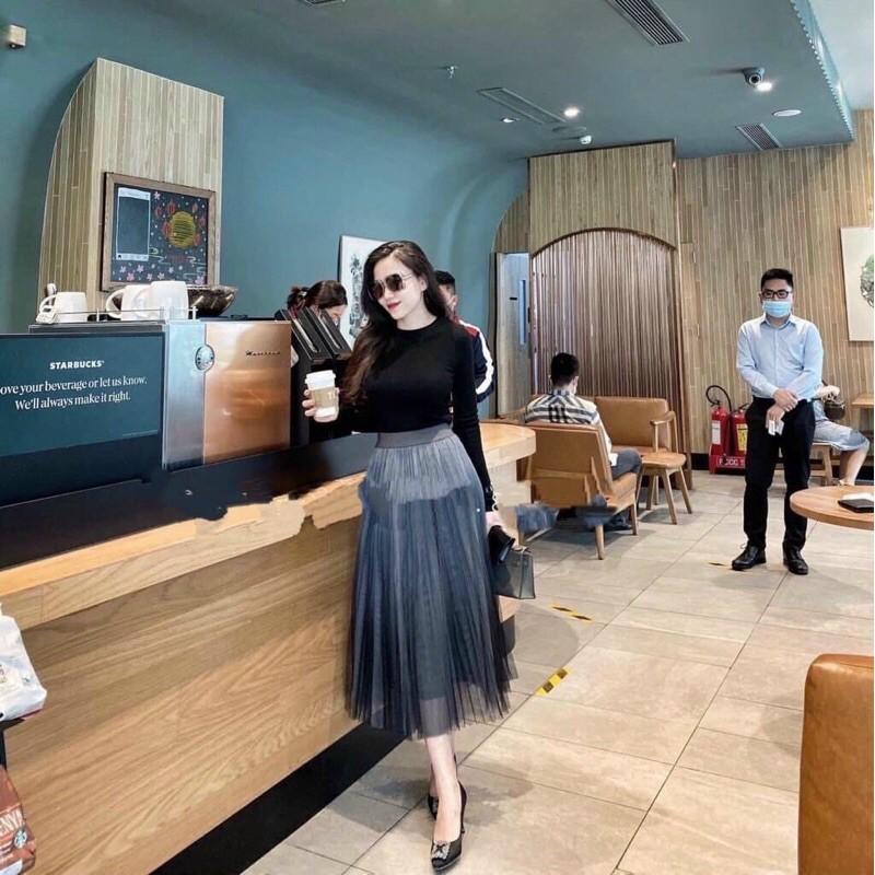 Chân váy lưới 2 màu hàng quảng châu